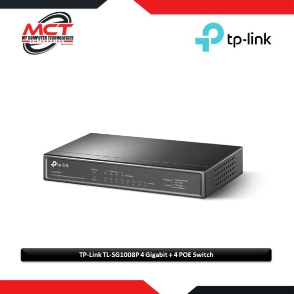 TP-Link TL-SG1008P 8-Port Gigabit Desktop Switch with 4-Port PoE