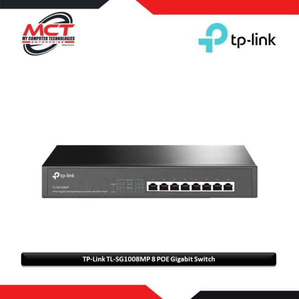 TP-Link TL-SG1008MP 8-Port Gigabit Desktop Switch with 8-Port PoE+