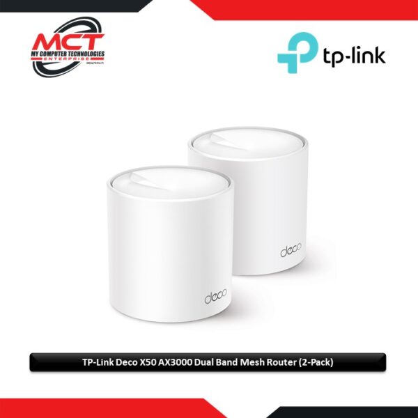 TP-Link Deco X50 AX3000 Dual Band Mesh Router (2-Pack)