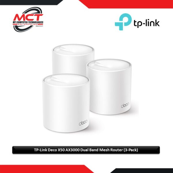 TP-Link Deco X50 AX3000 Dual Band Mesh Router (3-Pack)