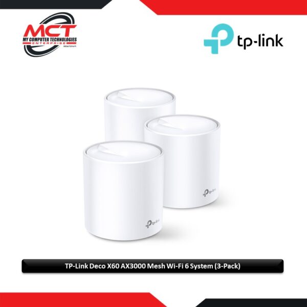 TP-Link Deco X60 AX3000 Whole Home Mesh Wi-Fi 6 System (3 Pack)