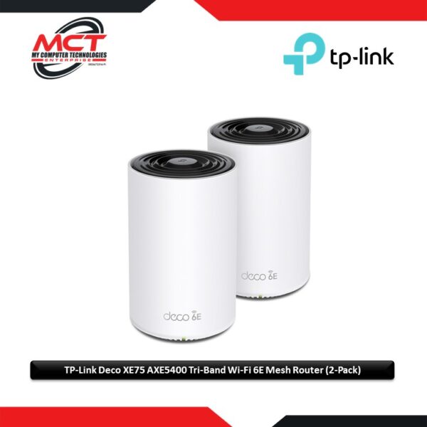 TP-Link Deco XE75 AXE5400 Tri-Band Wi-Fi 6E Mesh Router (2-Pack)