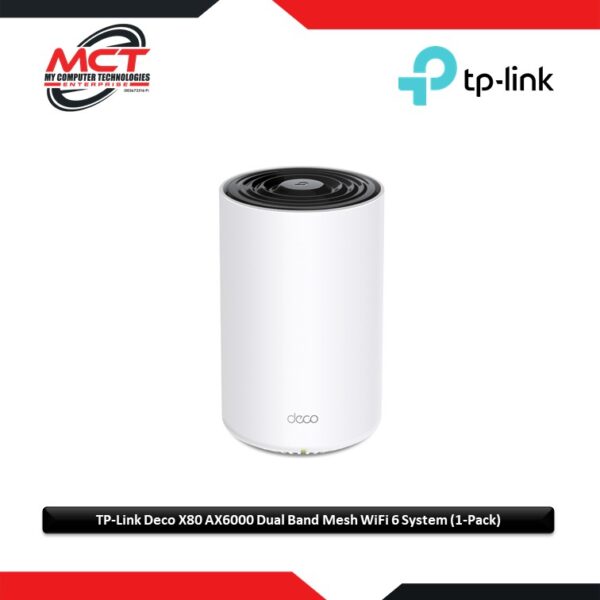 TP-Link Deco X80 AX6000 Dual Band Mesh WiFi 6 System (1-Pack)