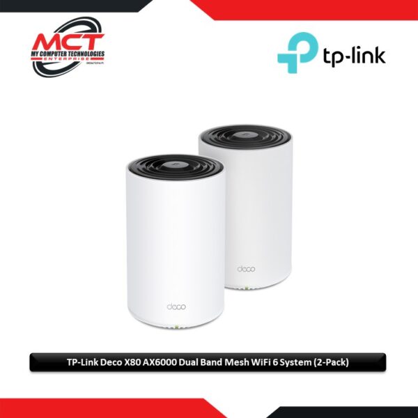 TP-Link Deco X80 AX6000 Dual Band Mesh WiFi 6 System (2-Pack)