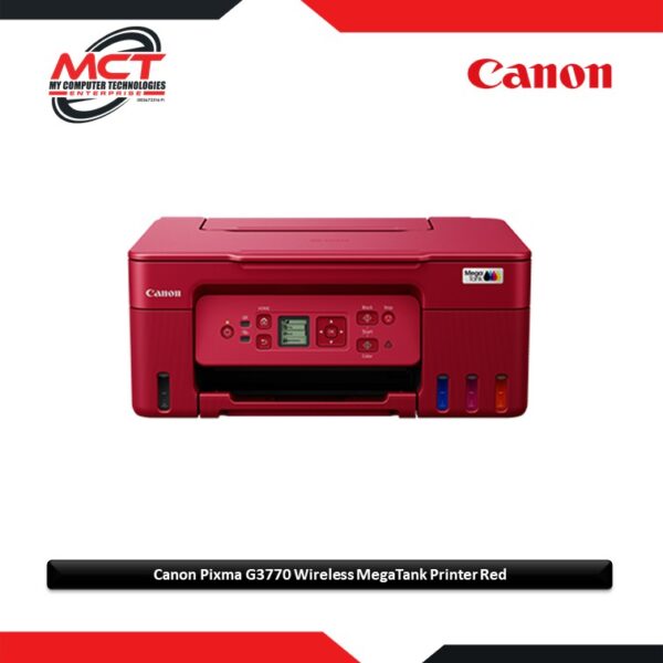 Canon Pixma G3770 Wireless MegaTank Printer Red