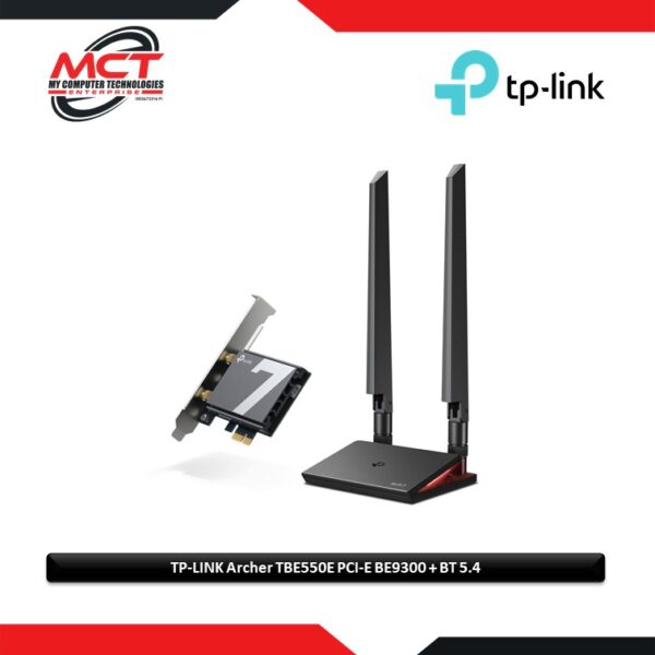 TP-LINK Archer TBE550E BE9300 Wi-Fi 7 Bluetooth 5.4 PCIe Adapter