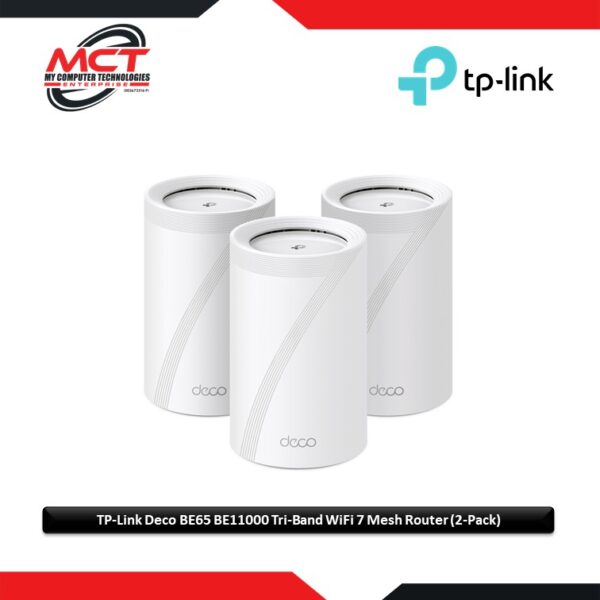 TP-Link Deco BE65 BE11000 Tri-Band WiFi 7 Mesh Router (3-Pack)
