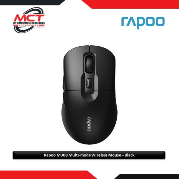 Rapoo M308 Ambidextrous Multi-mode Wireless Mouse – Black