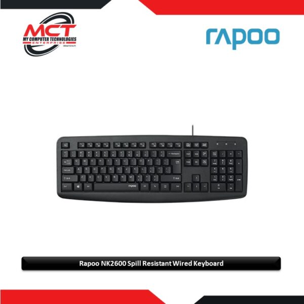 Rapoo NK2600 Spill Resistant Wired Keyboard