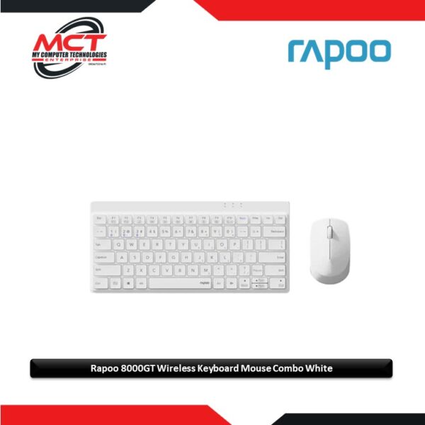 Rapoo 8000GT Dual Mode Wireless Keyboard Mouse Combo White