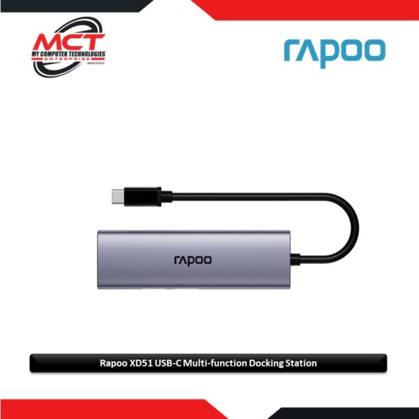 Rapoo XD51 USB-C Multi-function Docking Station Silvery Grey