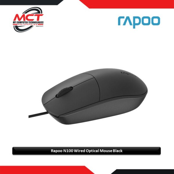 Rapoo N100 Wired Optical Mouse Black