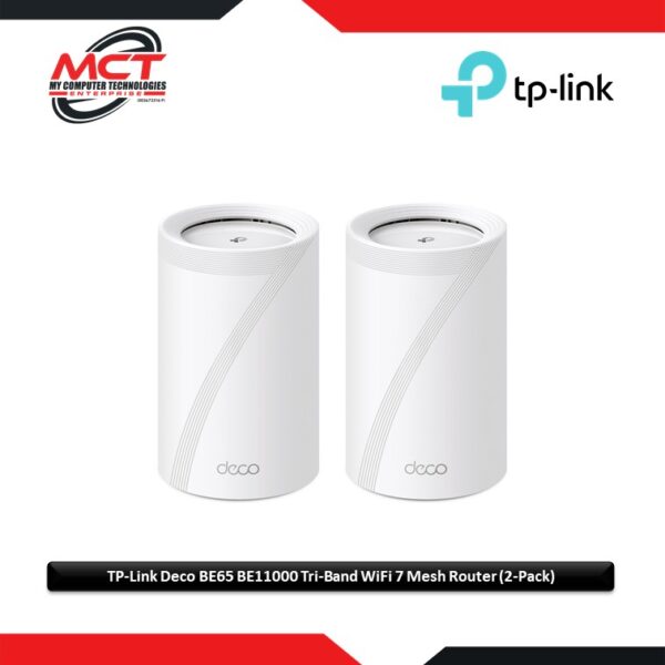 TP-Link Deco BE65 BE11000 Tri-Band WiFi 7 Mesh Router (2-Pack)