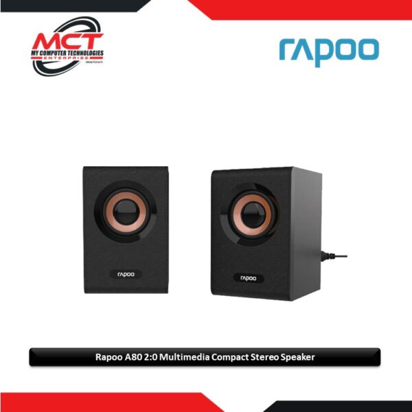 Rapoo A80 2:0 Multimedia Compact Stereo Speaker
