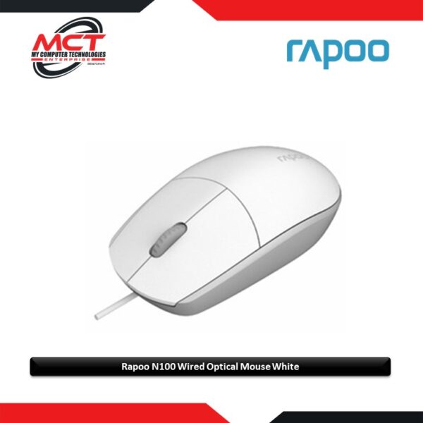 Rapoo N100 Wired Optical Mouse White