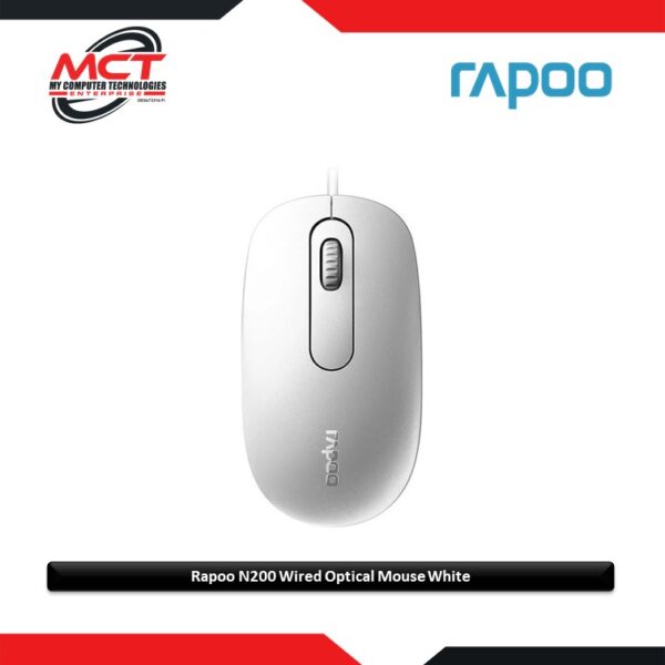 Rapoo N200 Wired Optical Mouse White